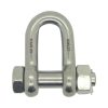 Stainless Steel Load rated Safety Pin Dee Shackle
