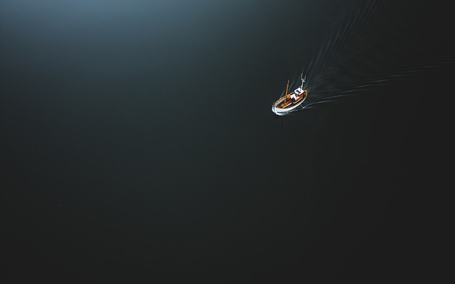 fishing boat out at sea