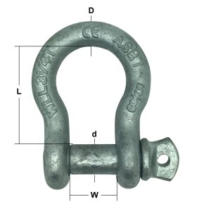 Galc Bow Shackle US Fd Spec Load rated
