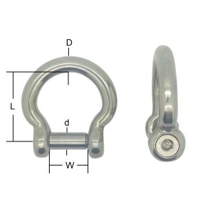 Stainless hexagon socket bow shackle