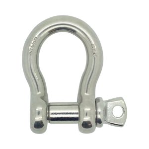 stainless steel screw pin load rated bow shackle