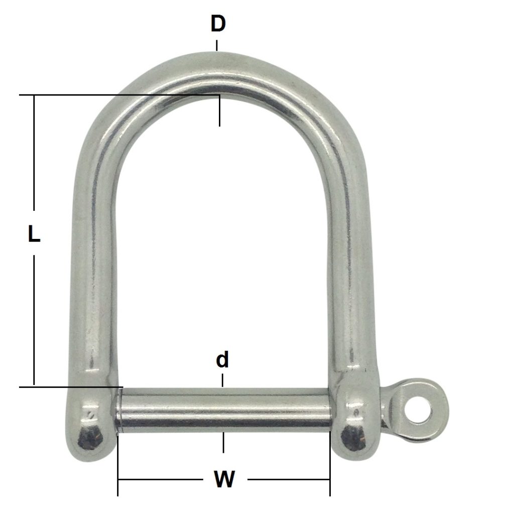 Wire Rode Shackle Stainless Steel Wide Jaw Dee Shackle - Deacon Wire Rope