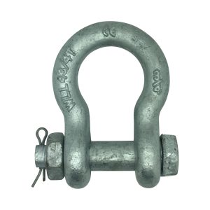Galvanised US Fed Spec Safety Pin Bow Shackle